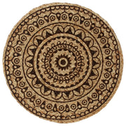 Tovagliette 6 pz Marrone Scuro 38 cm Rotonde in Juta 133873