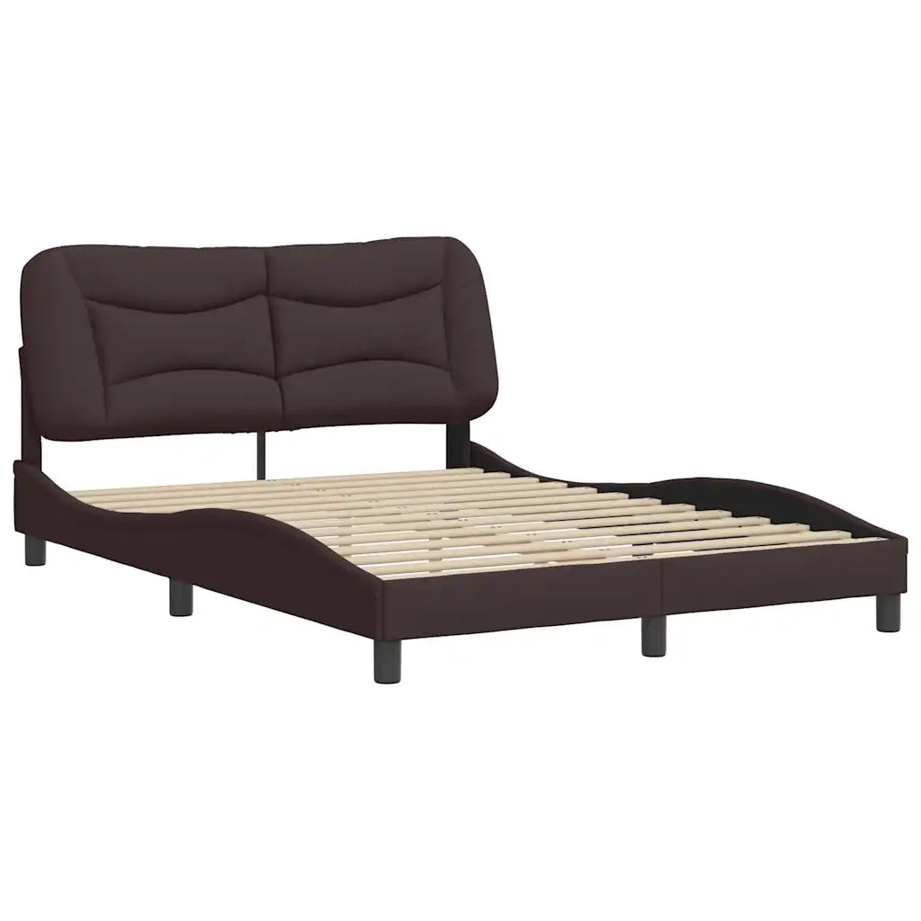 Giroletto senza Materasso Hvar Marrone Scuro 120x200 cm Tessuto 3207761
