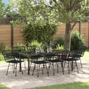 Set da Pranzo per Giardino 9 pcs Nero 3379190