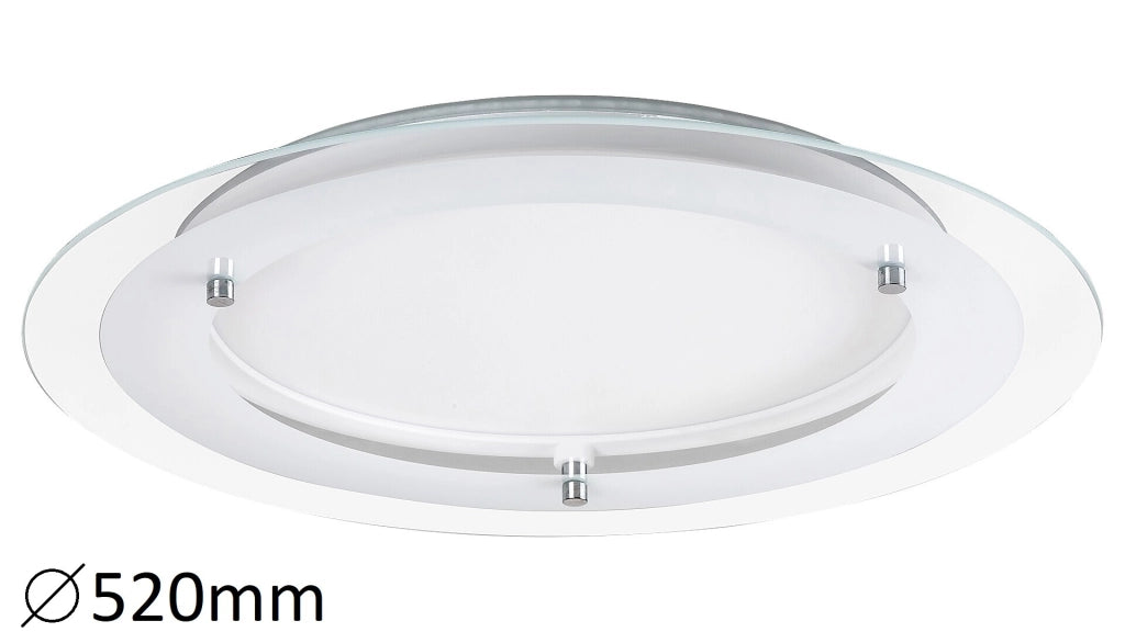 Plafoniera incasso tonda 52cm LED 22W 4000K bianca