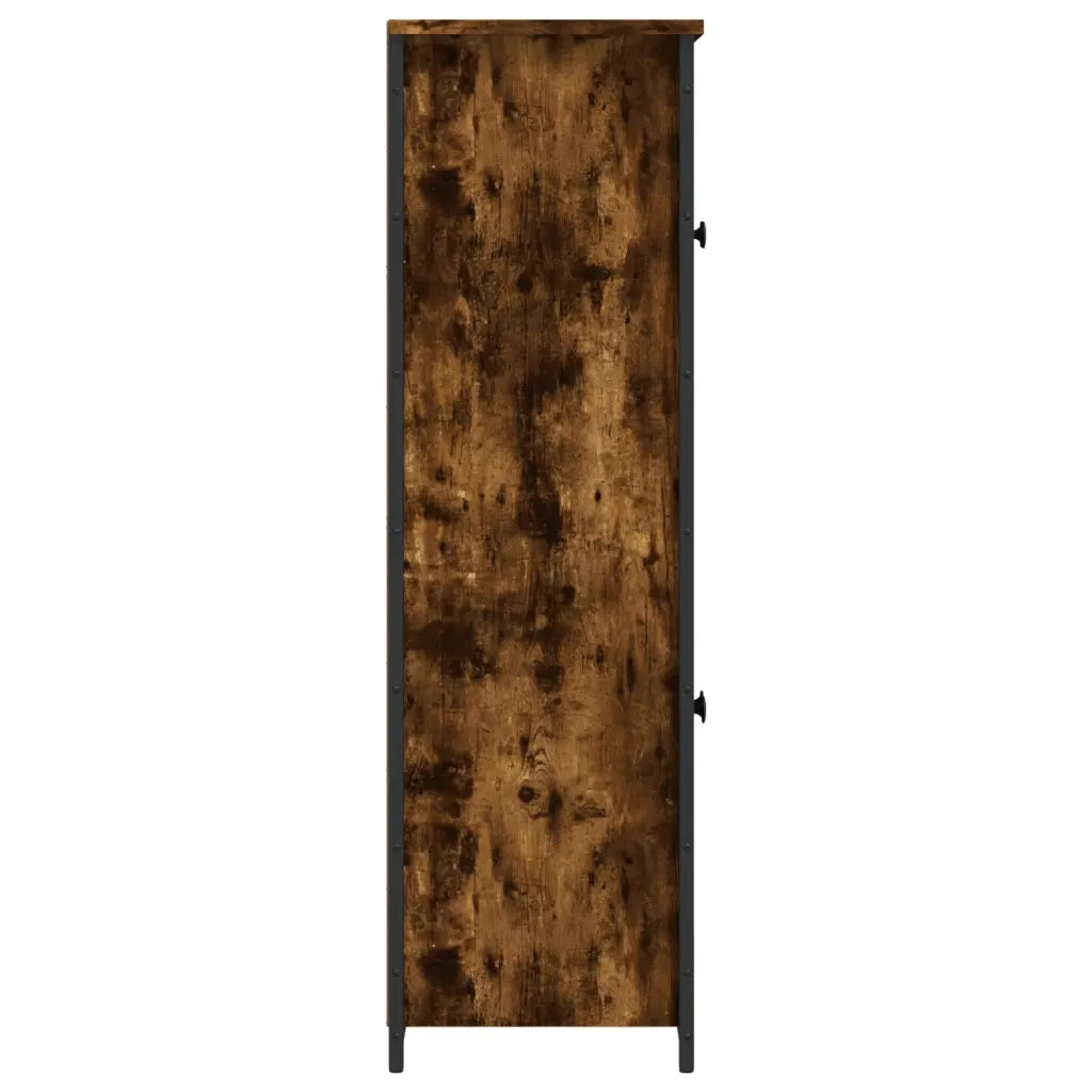 Credenza Rovere Fumo 62x32x106,5 cm in Legno Multistrato 834207