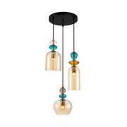 Lampada a sospensione Italux Busco vetro multicolor 3xE27