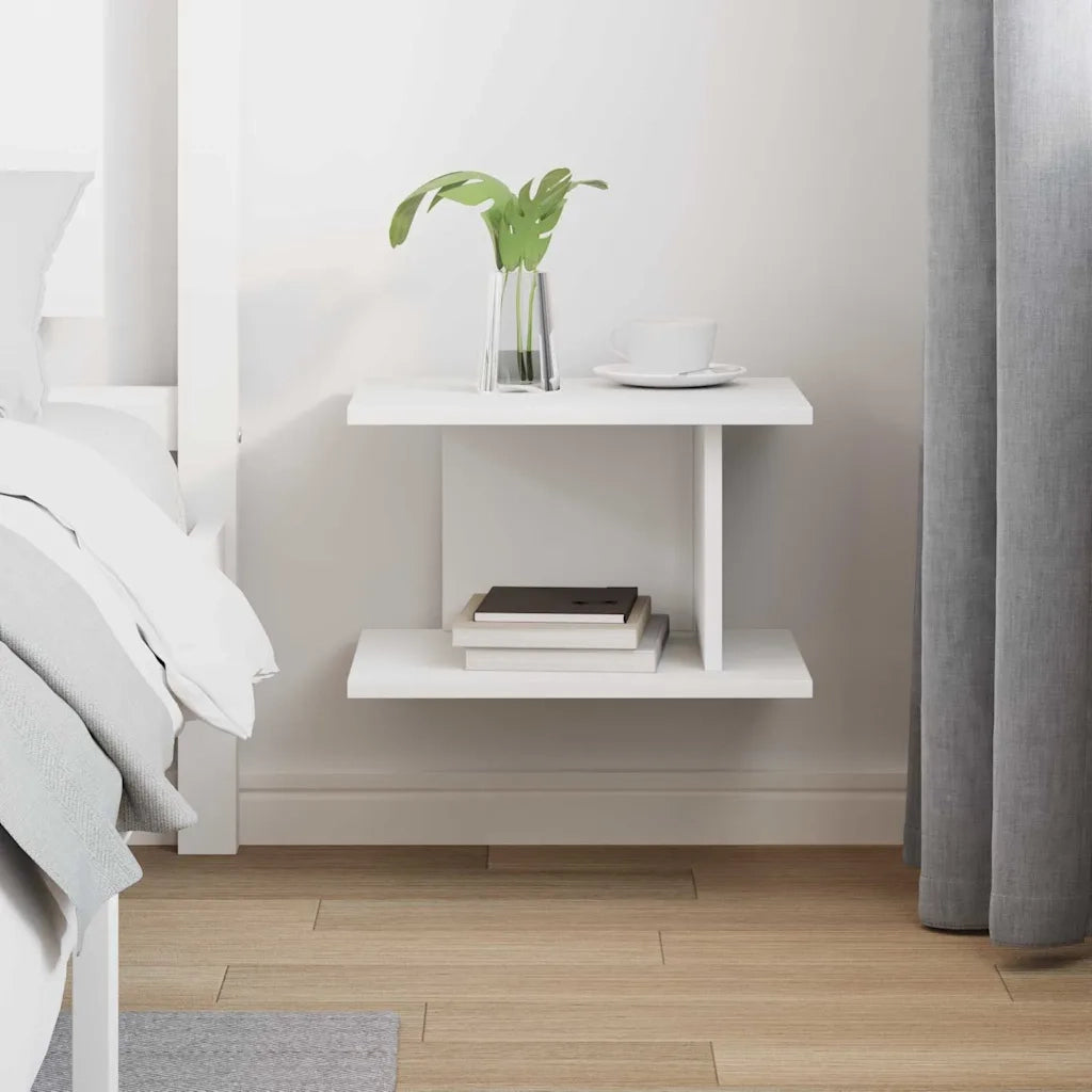 Comodino | Armadio da Notte | Mobiletto da notte Bianco 40 x 30 x 25 cm Legno multistrato