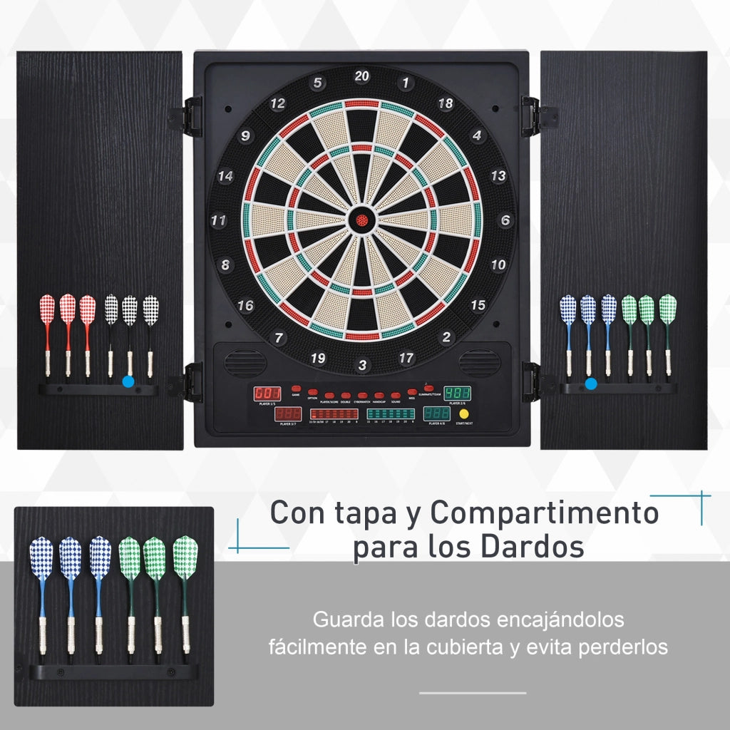 Bersaglio Freccette Elettronico Digitale ¨C Xylo ¨C 8 Giocatori, 27 Giochi, Display LED, 12 Freccette