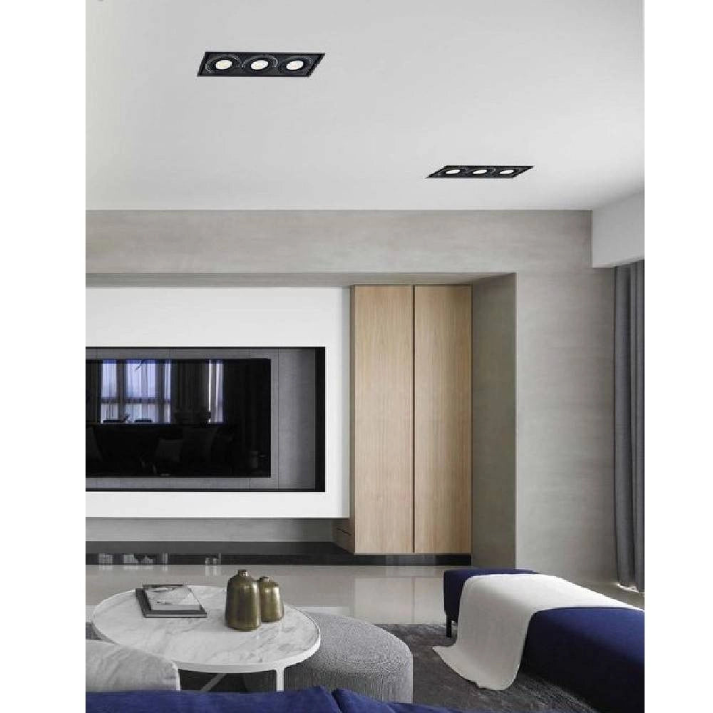 Trade Shop - Faretto Led Ar111 30watt Nero Luce Bianca Fredda Calda Naturale 2700lm Ar111-01n - -bianco Naturale      -