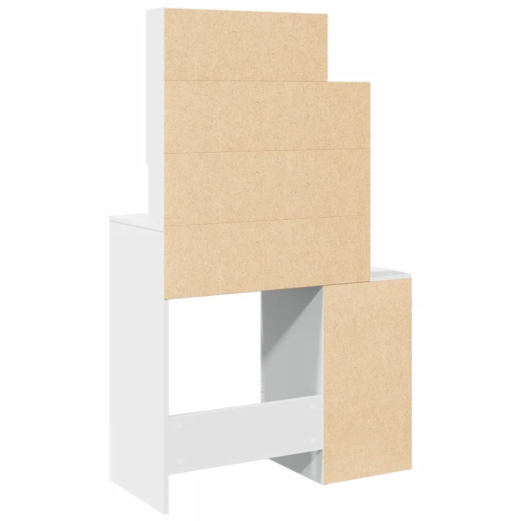 Toeletta con Armadietto Bianco 80x35x132 cm