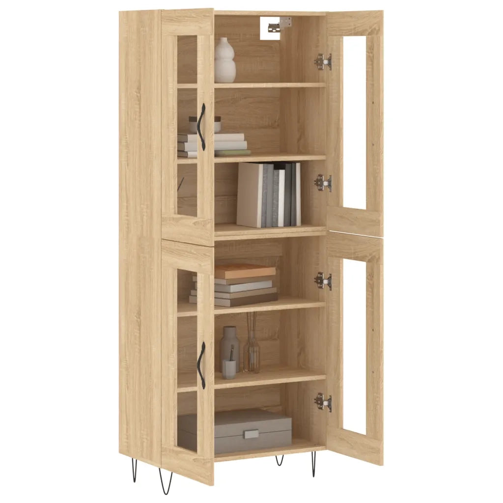vidaXL Credenza Rovere Sonoma 69,5x34x180 cm in Legno Multistrato