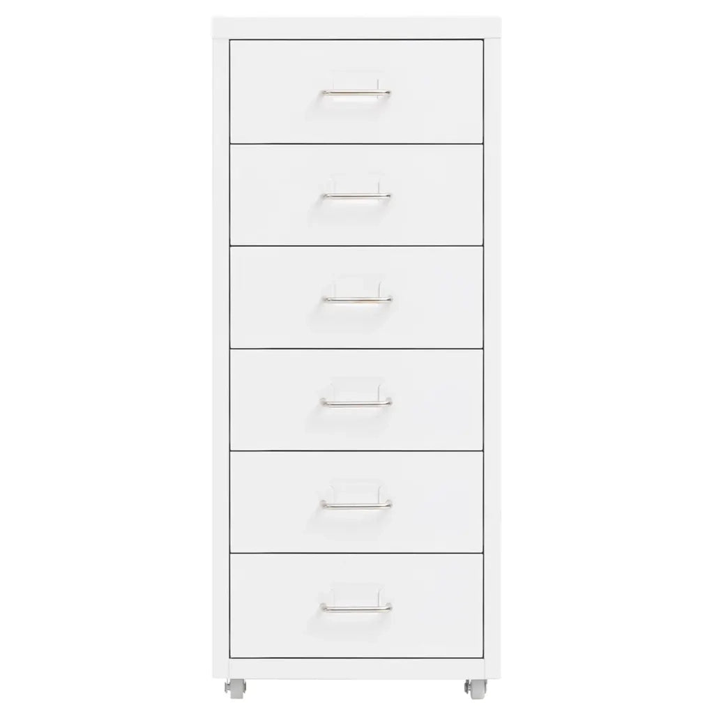 Schedario Mobile Bianco 28x41x69 cm in Metallocod mxl 130103