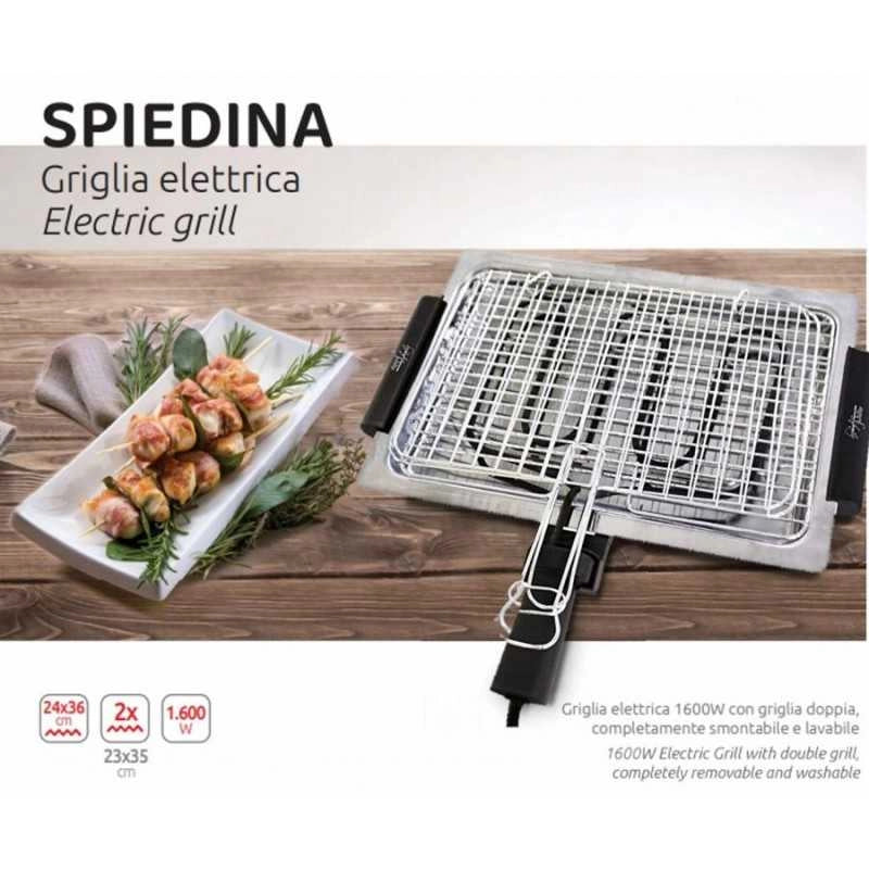 BISTECCHIERA Grill BARBECUE PIASTRA ELETTRICA 1600 WATT MELCHIONI FAMILY 24x36 - Melchioni