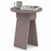 Tavolino Rotondo da Soggiorno 42x23,5x50 cm Tavolo Design Minimal Moka