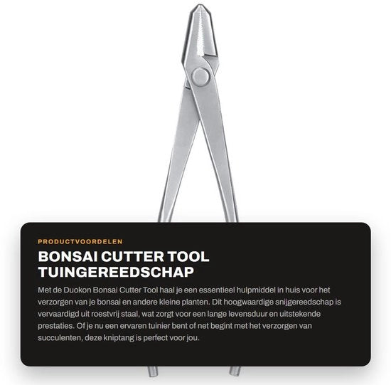 Taglierino per bonsai - 210 mm - Rasoio per piante - Alta intensità - Taglierino portatile - Acciaio inox - Per piante succulente