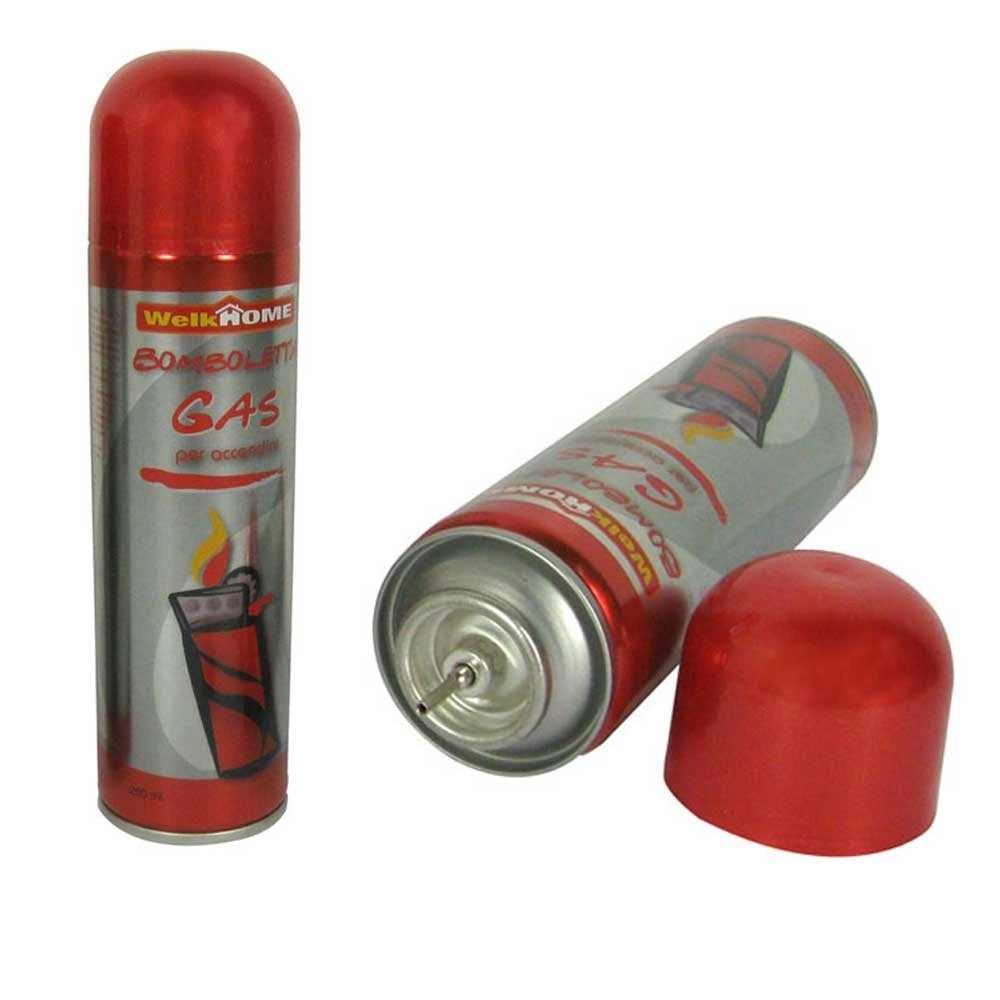 Trade Shop - Bomboletta Gas Ricarica Universale Per Accendini Da 250ml Apparecchiature A Gas -