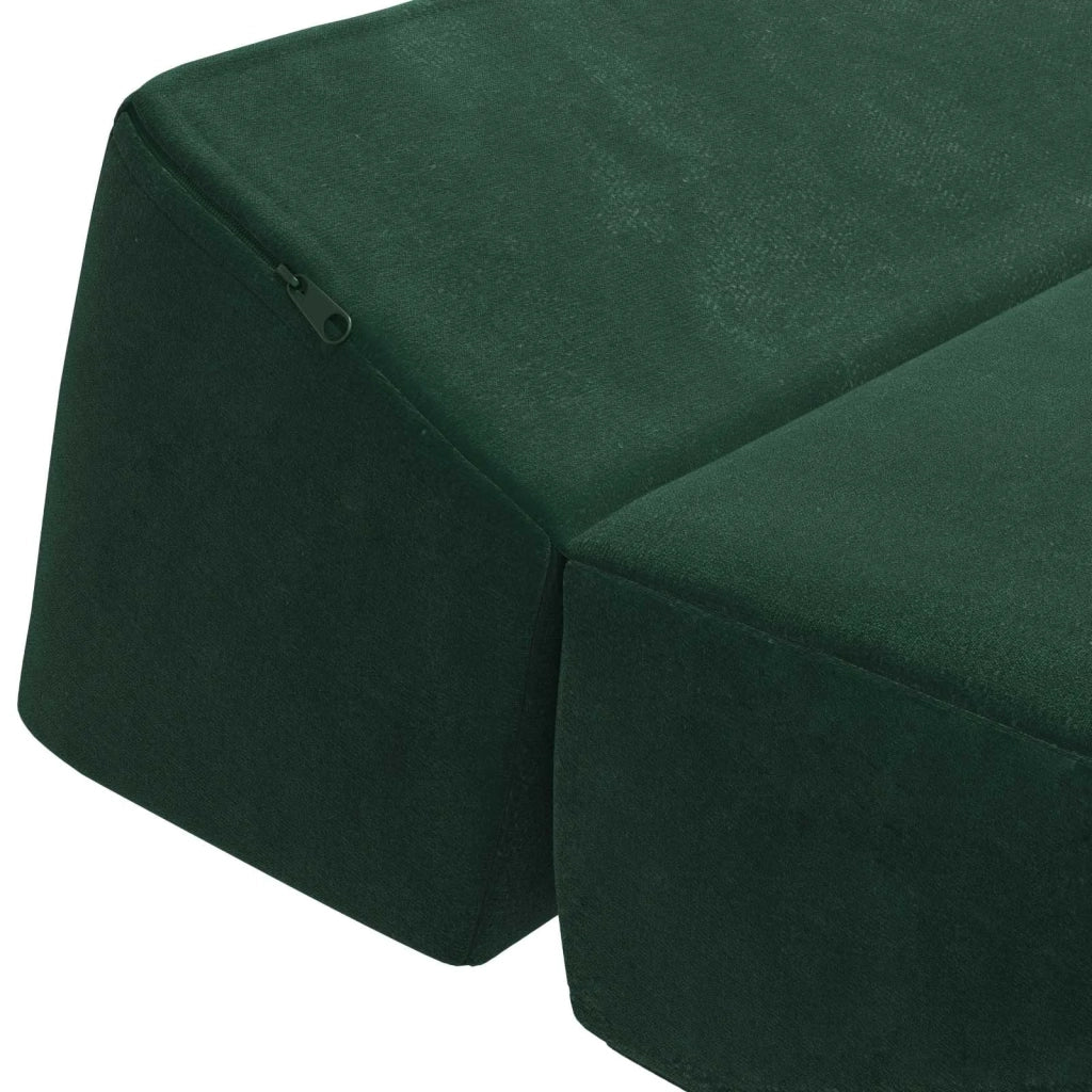 Divano Letto Pieghevole Verde Scuro 60 x 70 x 41 cm Tessuto