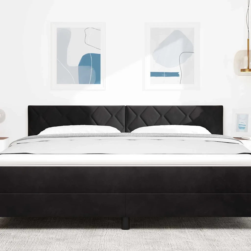 Testiera LED Nero 180 cm Velluto 3338248