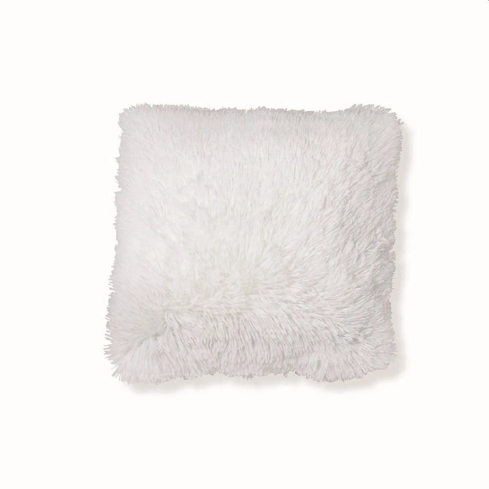 GLAM CUSCINO ARREDDO IN ECOPELLICCIA 45X45 BIANCO