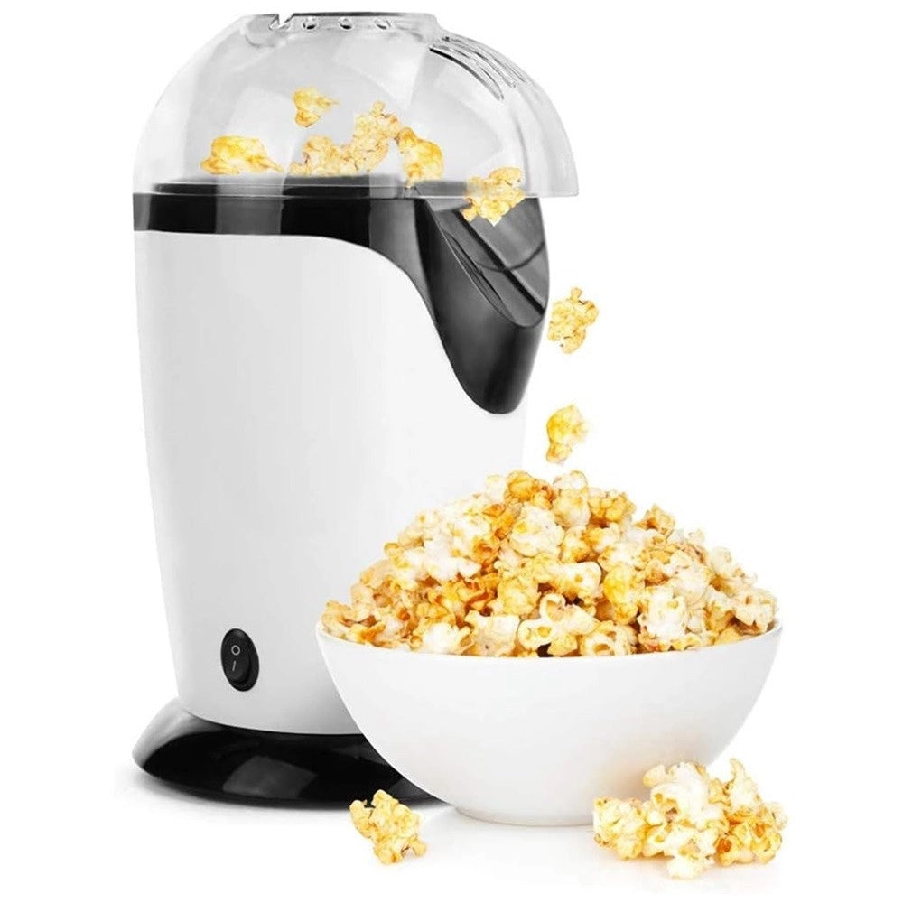 Trade Shop - Macchina Per Popcorn Elettrica Ad Aria Calda Con Coperchio Rimovibile Cucina Senza Olio -