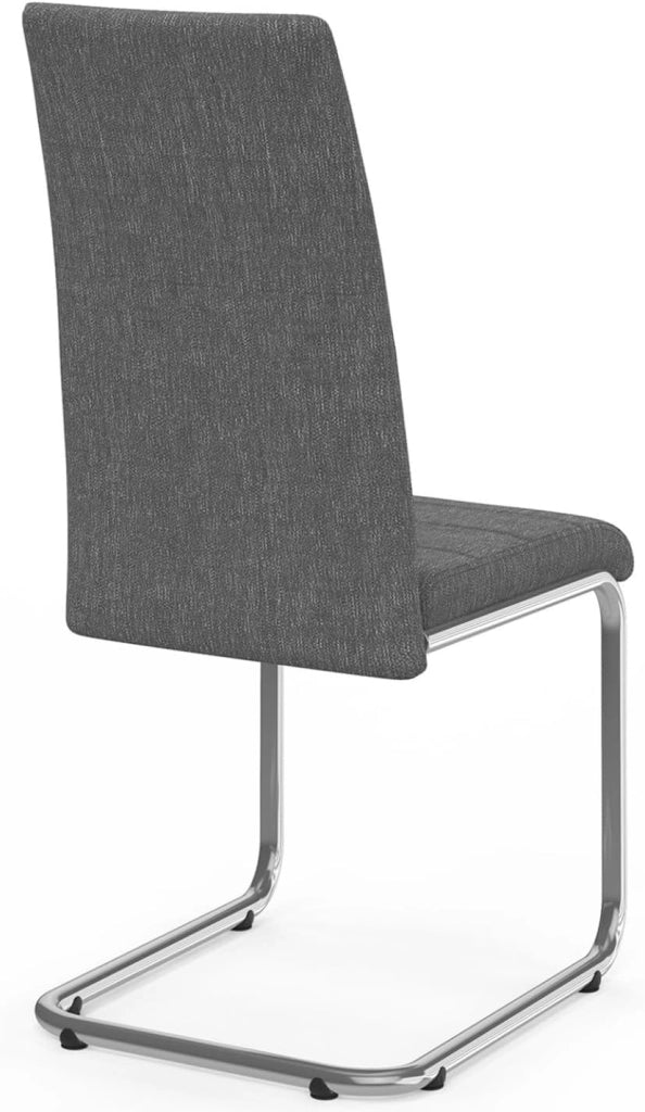 Set di 4 sedie da pranzo in tessuto grigio antracite MIA