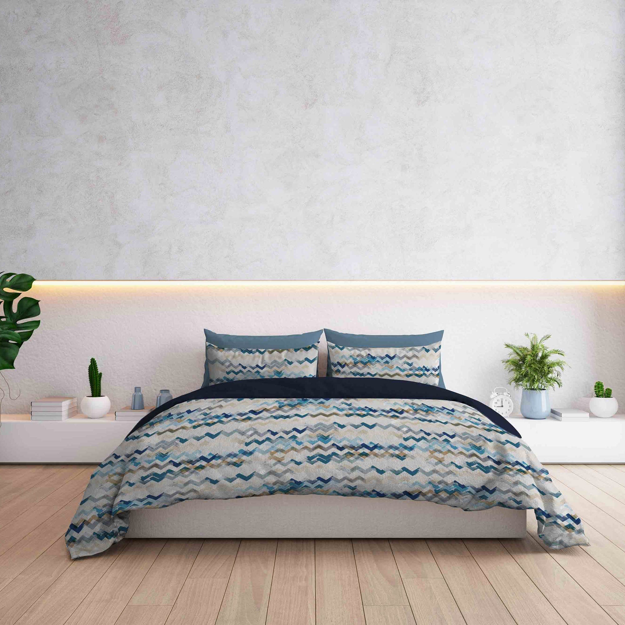 Copripiumino Singolo con Federe Stampato Modern Sky