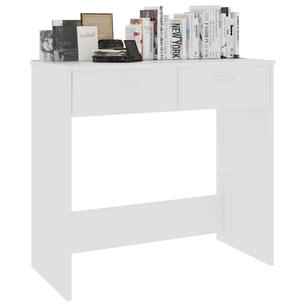 Scrivania-Scrivanie per ufficio e studio-Scrittoio Bianca 80x40x75 cm in Legno Multistrato 217816