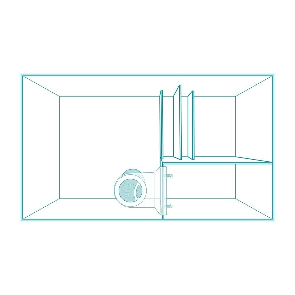 Aqpet Reef Aqua 90 Complete Marine cm90x50x50h - vasca in vetro extrachiaro con supporto e sump Colore: Nero