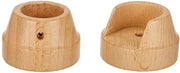 Sostegno per tiranti di tende - supporto robusto in legno - set da 2 - naturale