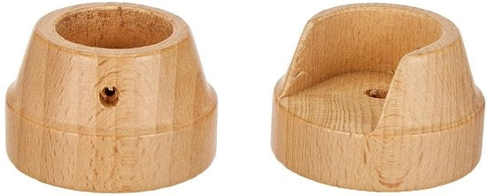 Sostegno per tiranti di tende - supporto robusto in legno - set da 2 - naturale