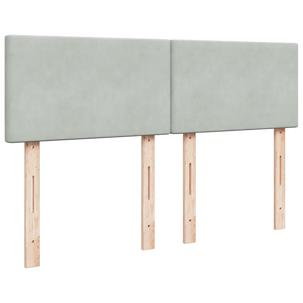 Giroletto a Molle con Materasso Grigio Chiaro 160x200cm Velluto 3288648