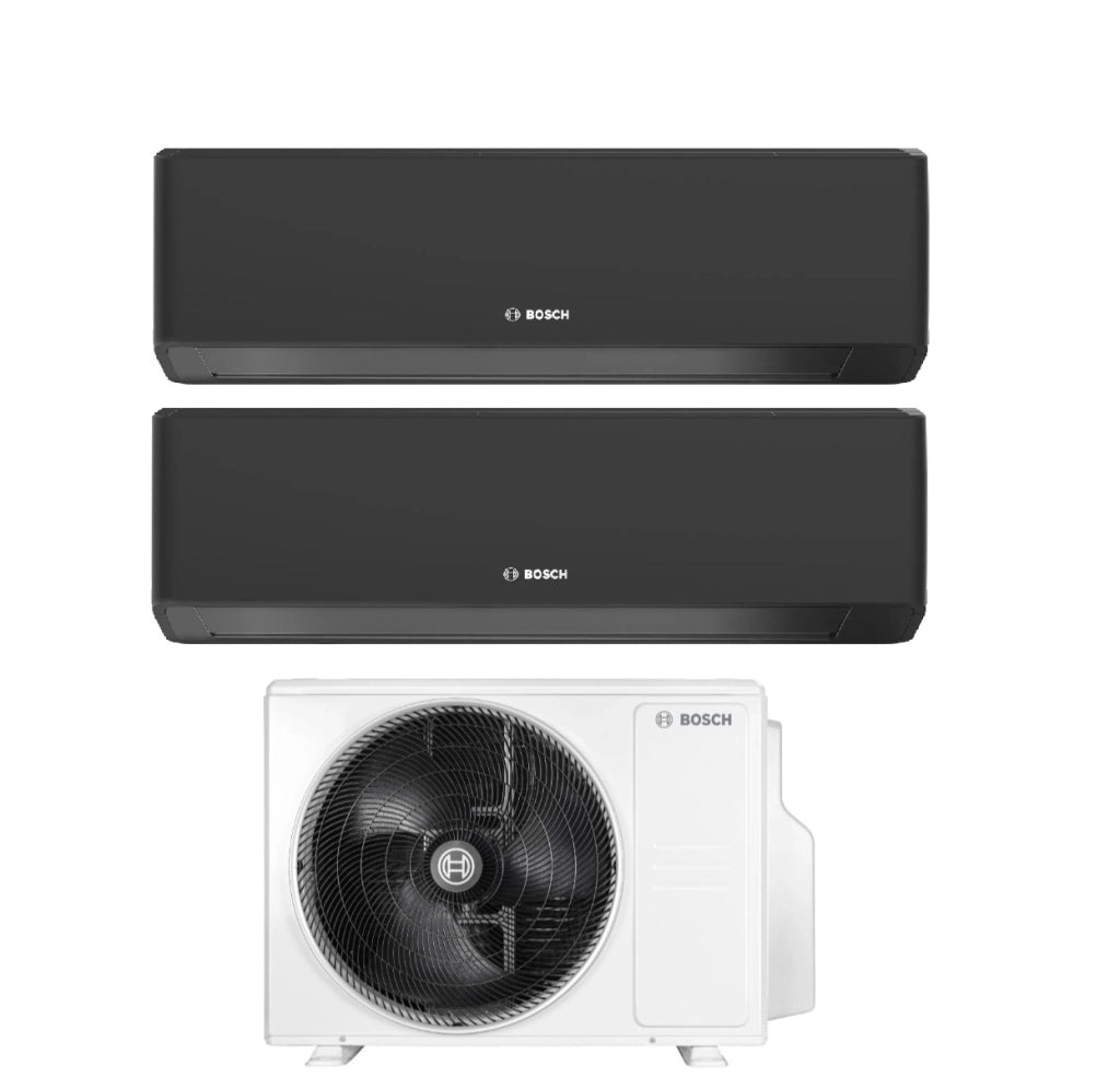 Condizionatore Dual Split Bosch Climate 7000i Black 9+9 con 5000M 41/2 E R-32 Wi-Fi Integrato