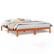 Letto matrimoniale | Letto per adulti | Giroletto senza Materasso Marrone Cera 160x200 cm Legno di Pino