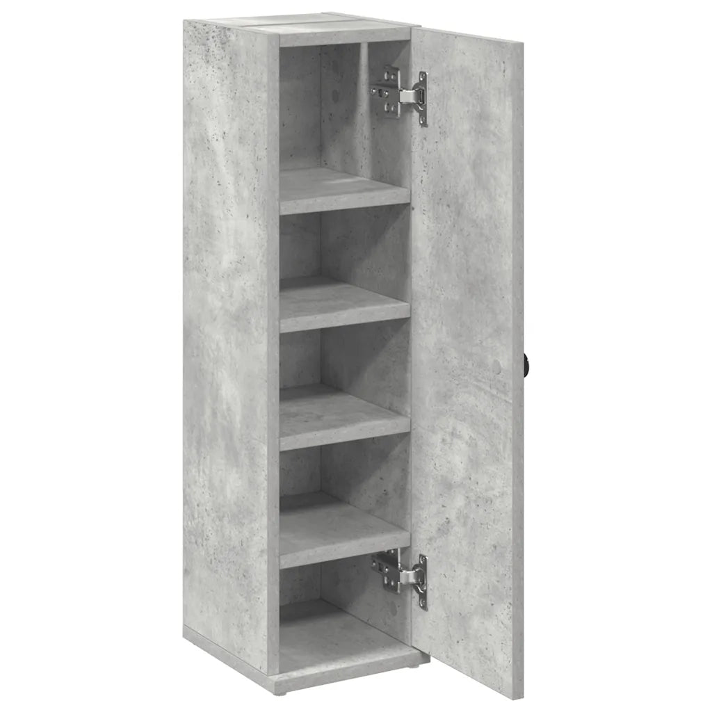 Mobile da Bagno con Portarotolo Grigio Cemento 20,5x22x72 cm 858518