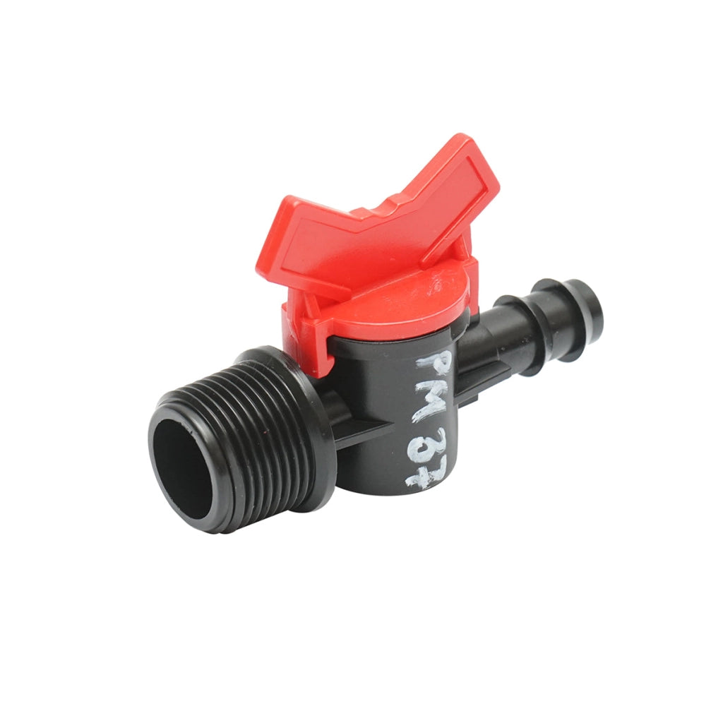 Rubinetto per tubo di gocciolamento D16mmx3/4 pollice con filettatura esterna per sistemi di irrigazione
