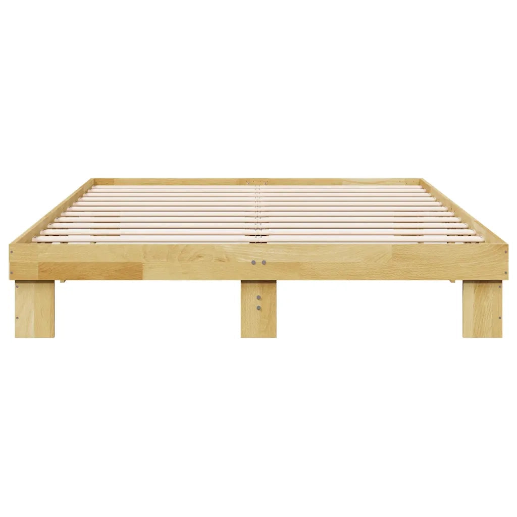 Struttura Letto Senza Materasso 135x190 cm in Legno di Rovere