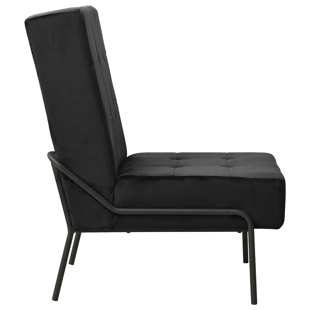 Poltrona Relax-Poltroncina 65x79x87 cm Nera in Velluto