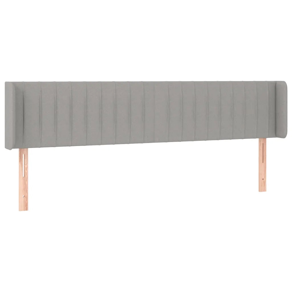 Testiera ad Orecchio Grigio Chiaro 183x16x78/88 cm in Tessuto 3119020