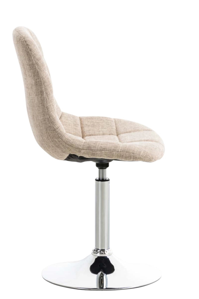 Set di 2 sedie Emil Tessuto crema