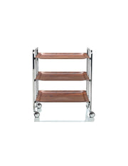 Carrello da cucina pieghevole cromato con ruote BAUHAUS 3 ripiani