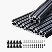 Set di Profili in Alluminio, 1000 mm con Fissura T, Profilo in Alluminio 2020, Rete Lineare Anodizzata secondo Norme Europee, Profilo a Fissura per Stampanti 3D, Macchine CNC