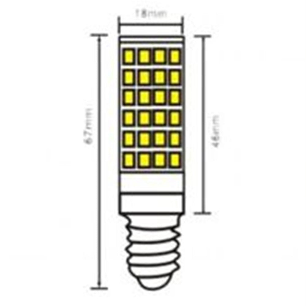 Trade Shop - Lampadina Led E14 6w 700lm Tubolare Luce Fredda Calda Naturale Sparac-e14-6w-ce1 -