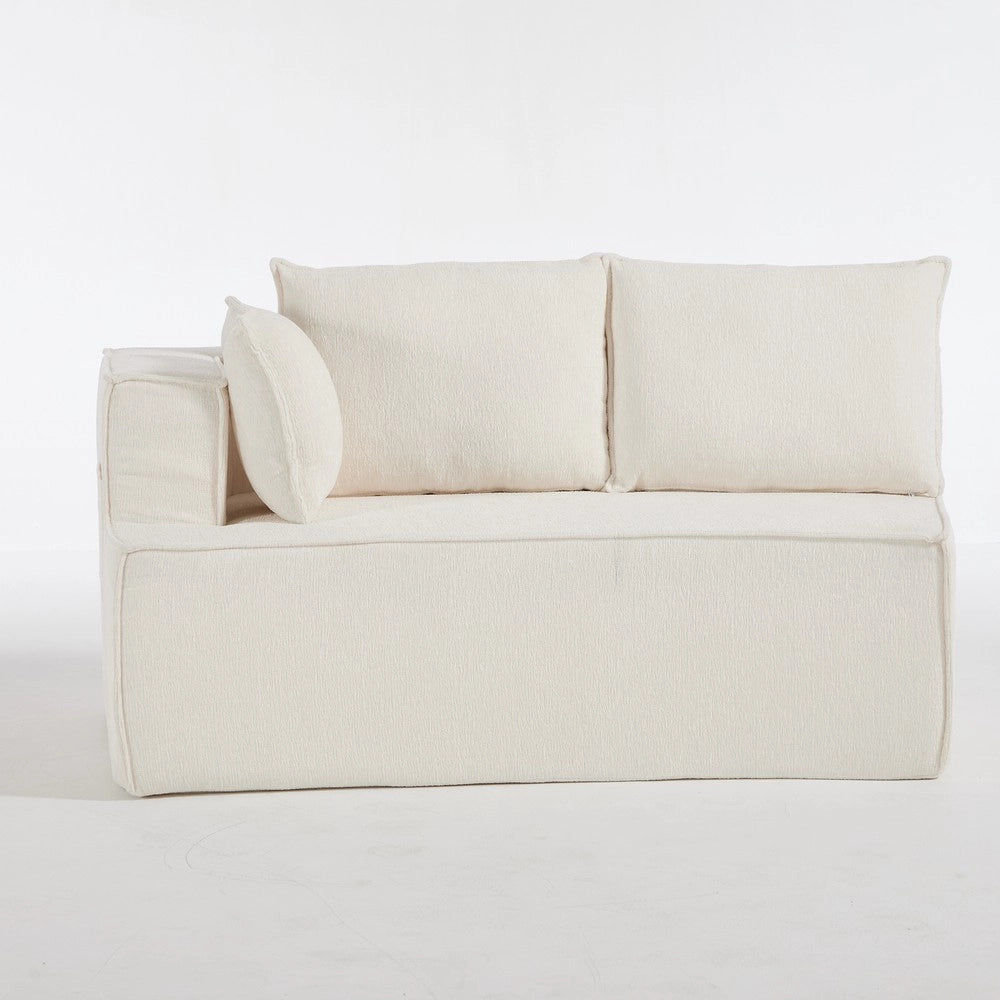 Divano 2 posti ¨C Minimal ¨C Bianco in velluto imbottito