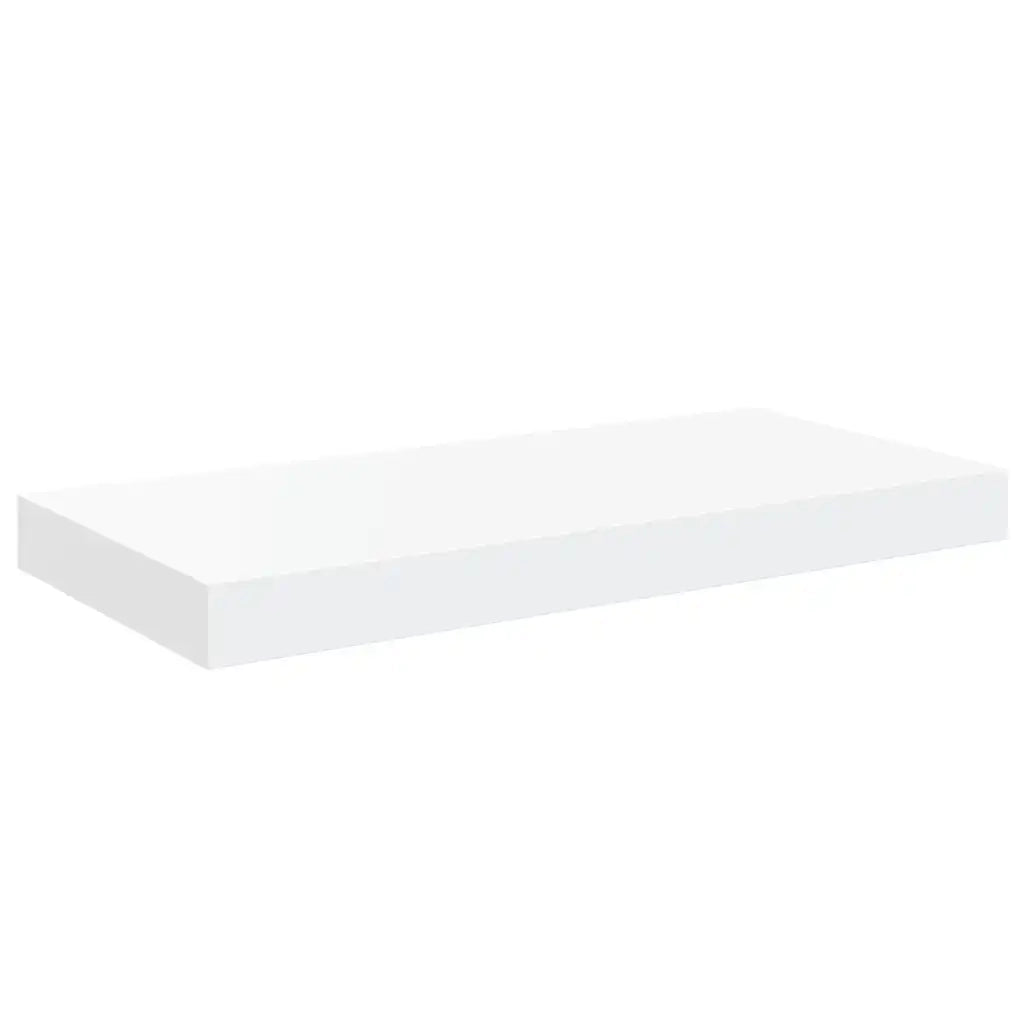 2 pz Scaffali a Parete | Ripiano a parete | Mensole a Parete Bianco Lucido 50x23x3,8 cm in MDF