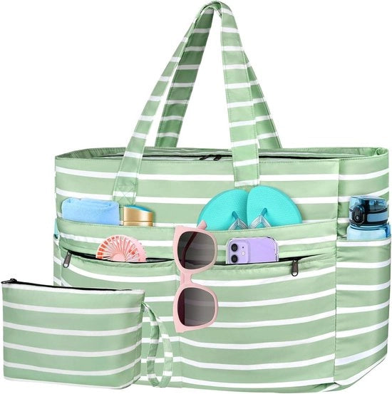 Tenda per mare XXL per donne - Impermeabile, grande e leggermente pieghevole con chiusura a zip