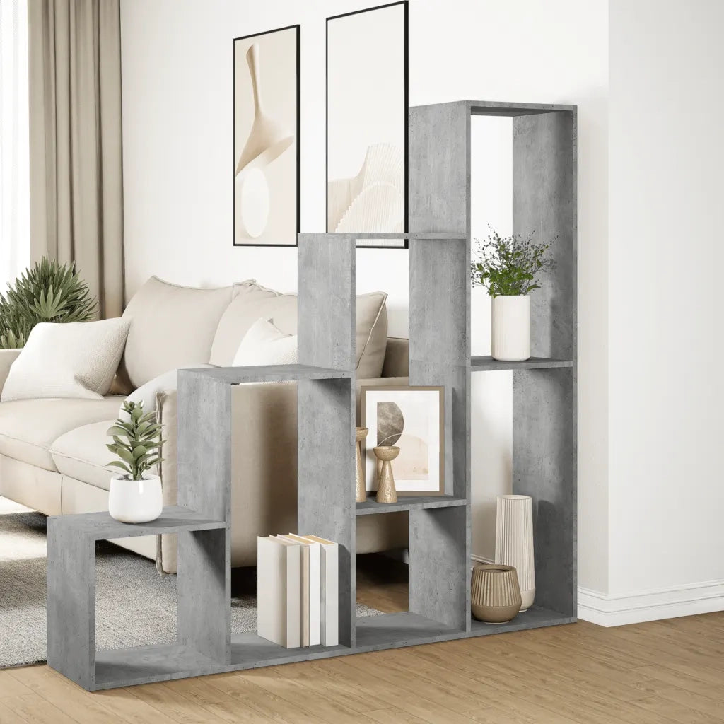 Libreria 4Ripiani Grigio Cemento 143,5x29x143,5cm Truciolato 857997