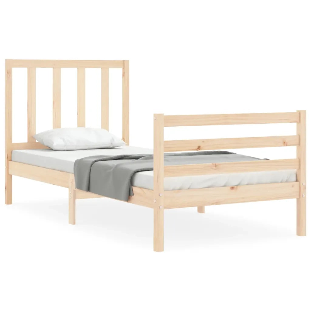 Giroletto senza Materasso-Struttura Letto 90x200 cm in Legno Massello di Pino 715910
