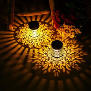 Set di 2 lampade solari per illuminazione esterna - alimentate da energia solare metallica - illuminazione per scale e pareti esterne - lampade per illuminazione di recinzione acquatica - paline per giardino - decorazione per prato e terrazza familiare