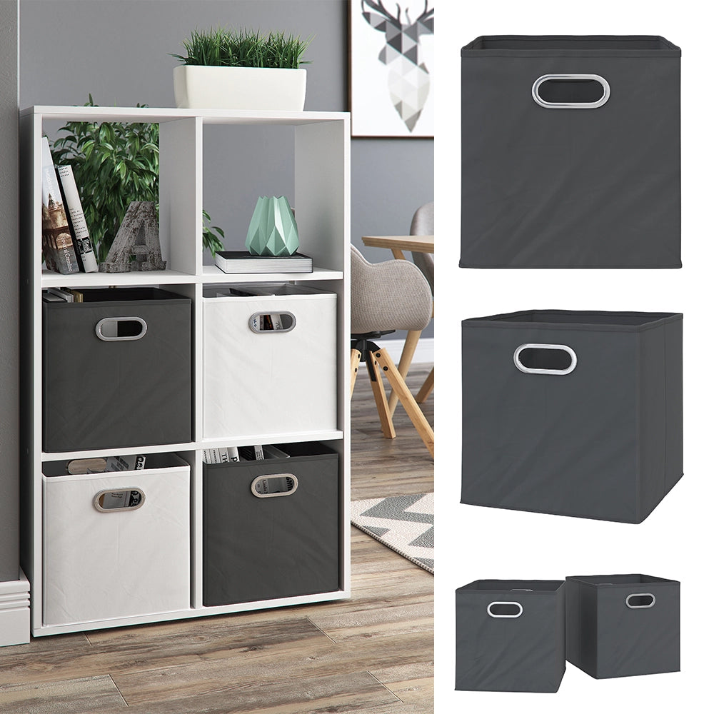Vicco Scatola pieghevole Antracite 30 x 30 cm Set di 2
