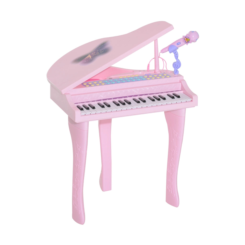 Pianoforte Elettronico per Bambini con Microfono e Luci ¨C zephmum ¨C 37 Tasti Rosa