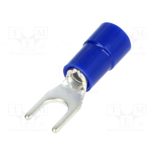 TERMINALE ISOLANTE A FORCELLA 2,5 FORO 2,5 - CONF. 100PZ