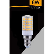 Trade Shop - Lampadina Led E14 8w 880lm Tubolare Luce Fredda Calda Naturale Sparac-e14-8w-ce1 - -bianco Caldo      -