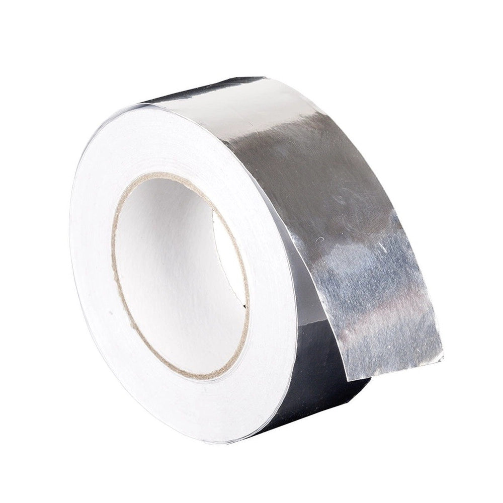 Trade Shop - Set 6 Pezzi Rotoli Rotolo Nastro Adesivo Imballaggio Alluminio Argento Sicurezza -