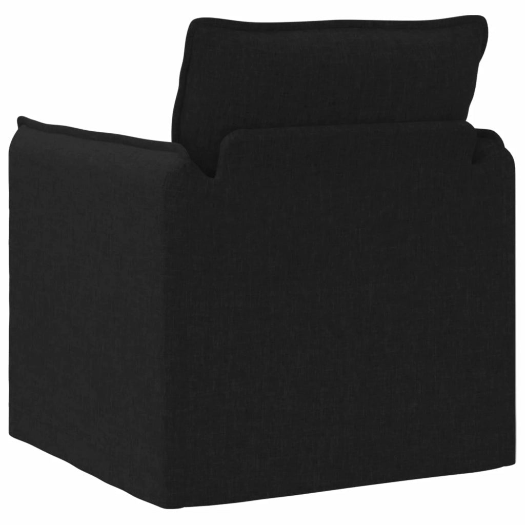 Divano Nero 195 x 82 x 85 cm Tessuto